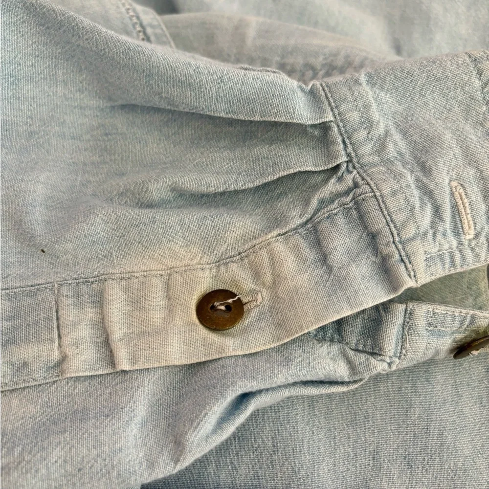 Vintage Jeans Wear Chambray Denim Shirt/Light Wash/Long Sleeve | Size M - Picture 10 of 11